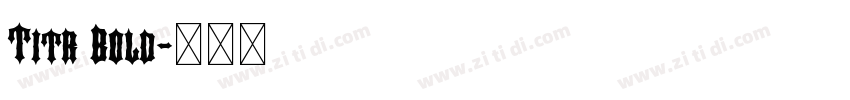 Titr Bold字体转换
